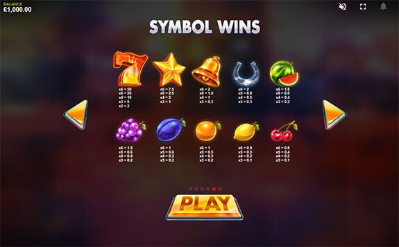 Mystery Reels MegaWays™ Paytable