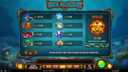 Sea Hunter Paytable 1