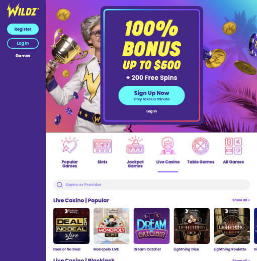 Wildz Live Casino