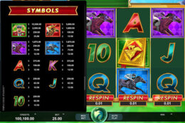 Bookie of Odds Paytable 1