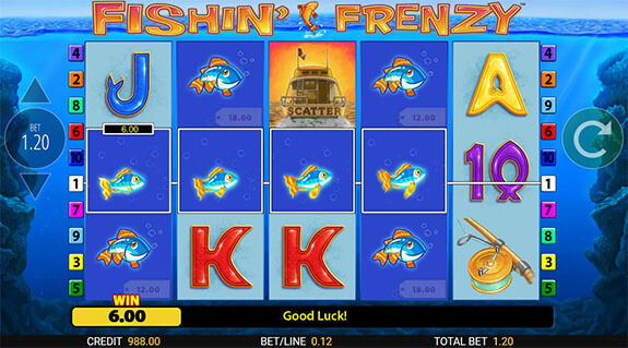 Fishin Frenzy Win