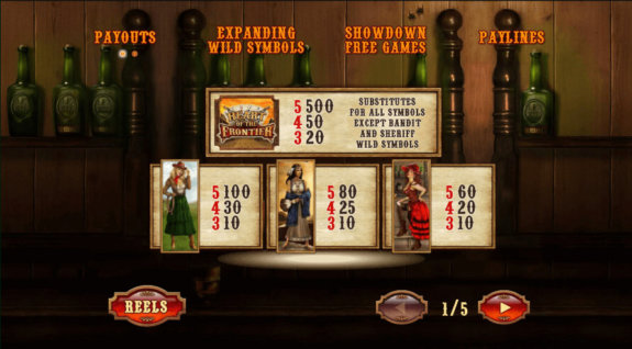 Heart of the Frontier Paytable e1545131325353