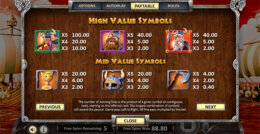 Viking Voyage Paytable