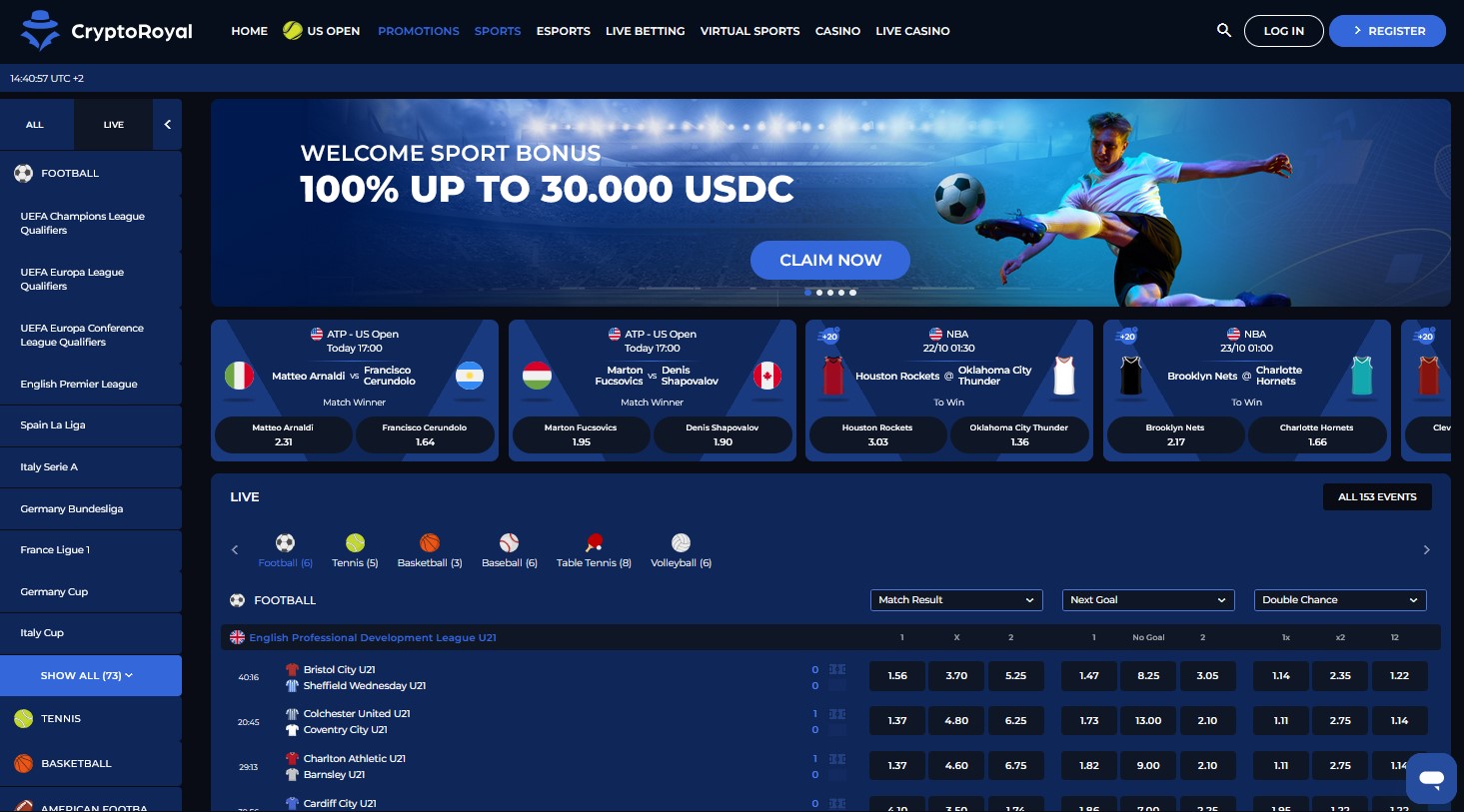 CryptoRoyal Casino Review Betting CA