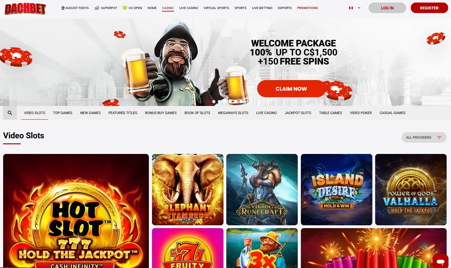 DACHbet Casino Review Casino Section CA