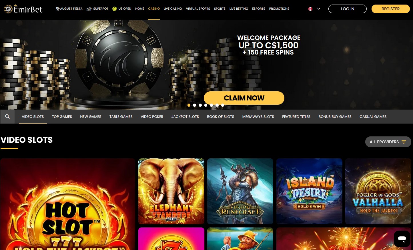 Emirbet Casino Review Casino Section CA