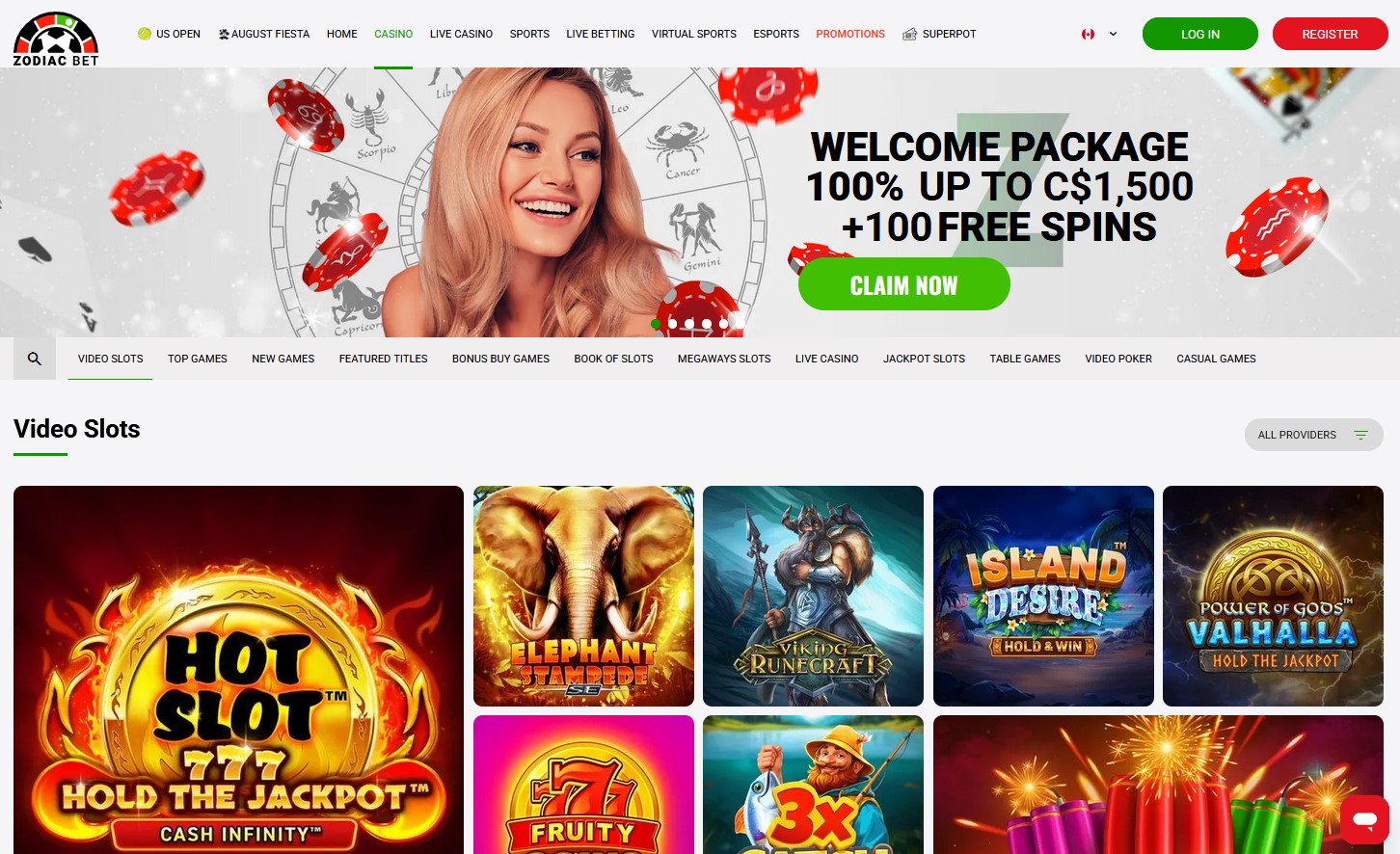 Zodiacbet Casino Review Casino Section CA